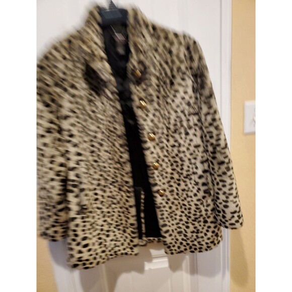 Victorias Secret Cheetah Faux Fur Coat XS Excellent - Picture 7 of 12
